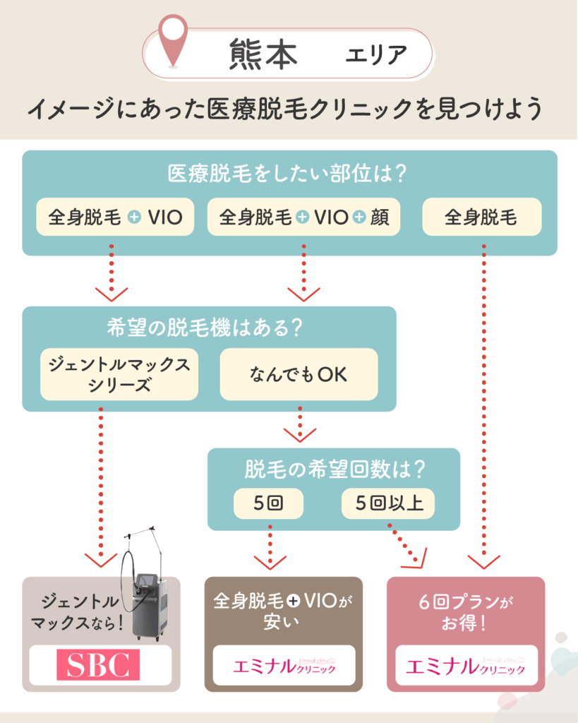 熊本の医療脱毛チャート
