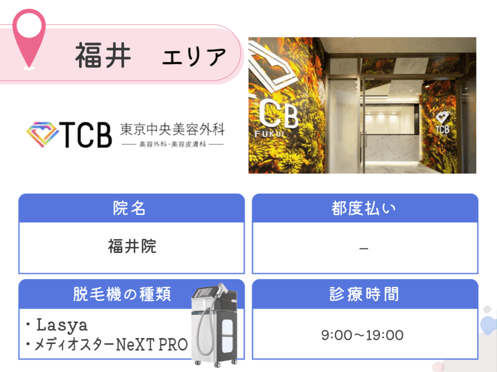 TCB東京中央美容外科福井院