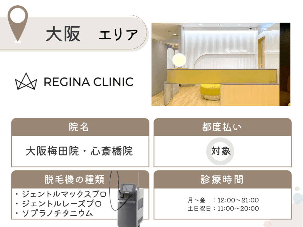 レジーナクリニック：大阪梅田院・心斎橋院