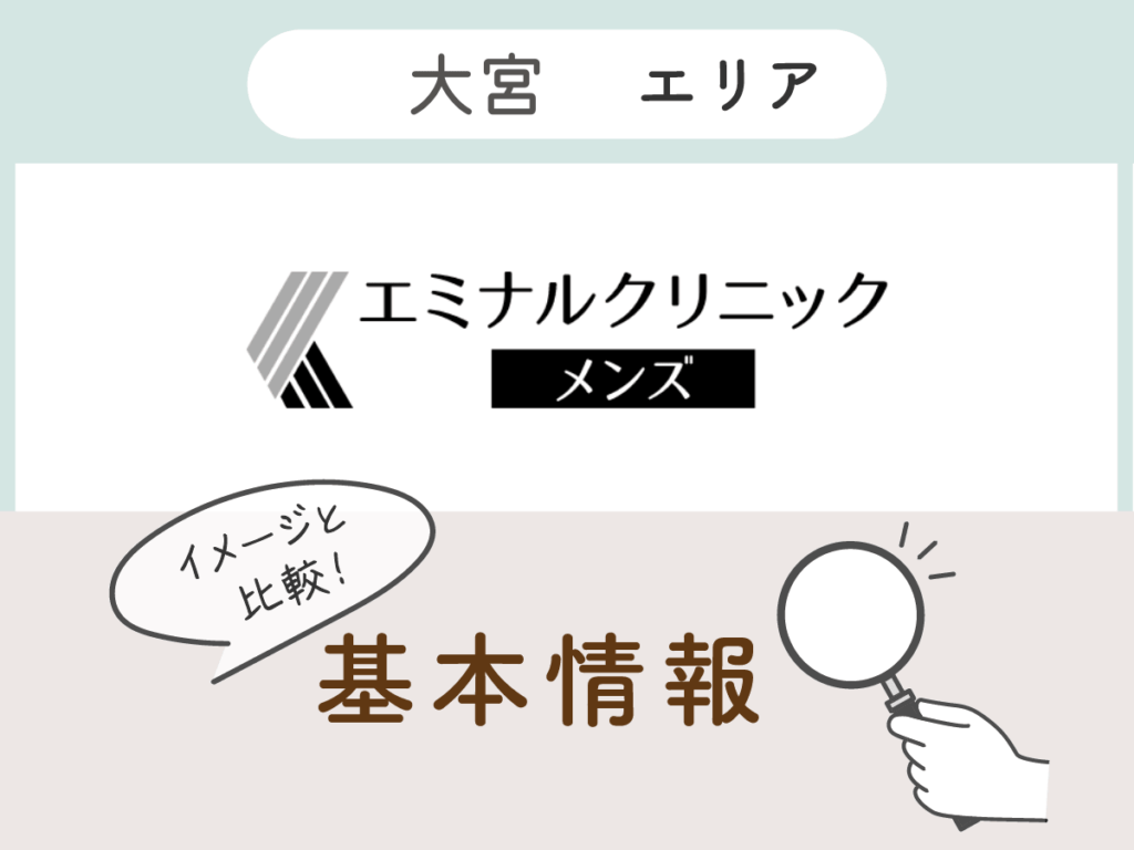 エミナルクリニックメンズ大宮エリアの基本情報