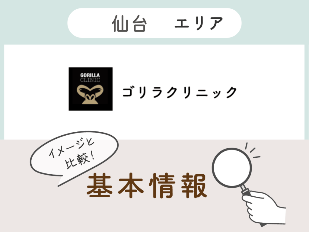 ゴリラクリニック仙台エリアの基本情報とアクセス