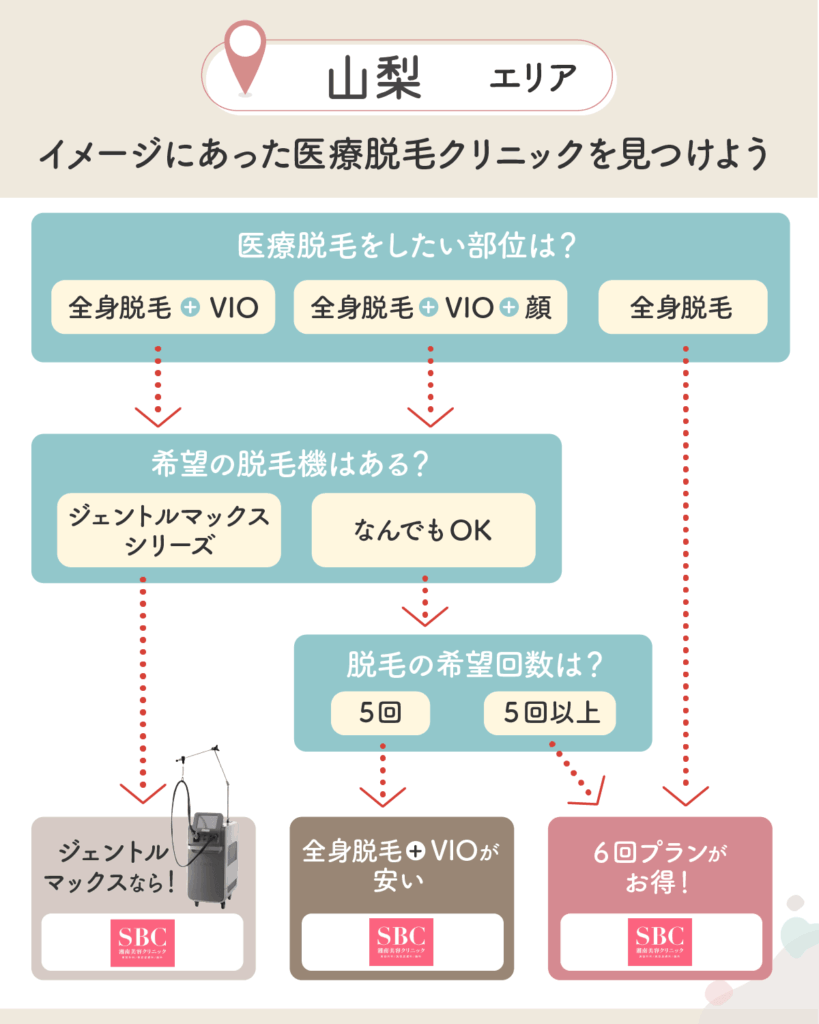 山梨の医療脱毛チャート